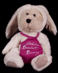 Starbucks Bearista 1998 3rd Edition Bunny Bear Pink Apron Plush